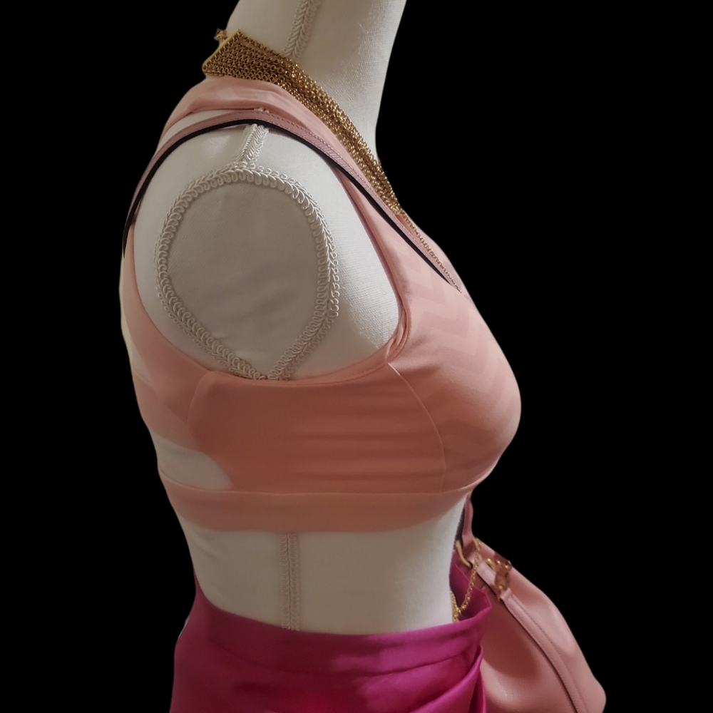 NWT: Supergirl 🦸♀️Pink💕 Crop Top or Sports Bra; RevolveXHappy Fitness Size L - Picture 6 of 11